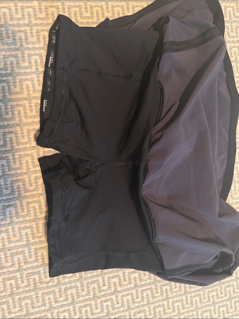 lululemon athletica Black Skirt with Subtle Camouflage Pattern - Picture 4 of 4